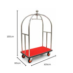 Bell Shaped Luggage Trolley with 15cm Diameter Wheels — view 2