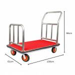 Rectangle Luggage Trolley with Heavy 15cm Diamater Wheels — view 2