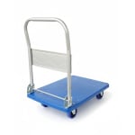 Regular Fibre Based Foldable Rectangle Blue Cart Trolley — view 6