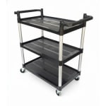 ABS Plastic Black 3 Layer Service Trolley — view 1