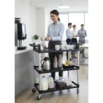 ABS Plastic Black 3 Layer Service Trolley — view 3