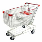 Extra Coated Aluminium Super Market Shopping Cart Trolley — view 1