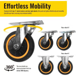 Premium Metal Foldable Yellow Cart Trolley — view 5