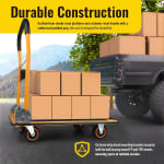 Premium Metal Foldable Yellow Cart Trolley — view 8