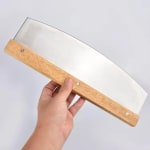 Wooden Handle U Shaped SS Pizza Cutter — view 6