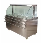 Premium Electric COLD Bain Marie Ready Counters with LED Light - Acrylic Sliding Door | Cold Inner Cabinets with Inbuilt Compressor & Exhauster | 4 Wheels (2 With & 2 Without Brakes) | Wooden Packing for Glass | (GN Pans of 1/1 150mm) — view 6