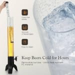 Beer Tower Long with Metal Base & Ice Tube - 3L | Black — view 5