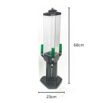 Beer Tower with 3 Green Taps - LED Backlight | 3 Compartments 3 Flavours | 3L — view 2