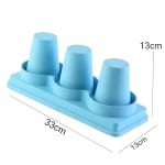 ABS Fibre Cylindrical 3 Slot Cup Holder — view 2