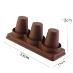 ABS Fibre Cylindrical 3 Slot Cup Holder — view 2