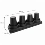 ABS Fibre Cylindrical 4 Slot Cup Holder — view 2