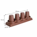 ABS Fibre Cylindrical 4 Slot Cup Holder — view 2