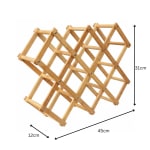 Wooden Foldable Bamboo Wine Holder — view 2