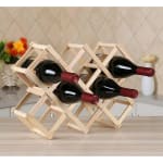 Wooden Foldable Bamboo Wine Holder — view 3
