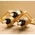 Wooden Foldable Bamboo Wine Holder — view 4