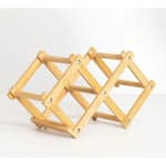 Wooden Foldable Bamboo Wine Holder — view 7