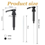 Spare for Glass Syrup/Sauce/Liquid Dispenser - Plastic Pump Head — view 2