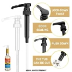 Spare for Glass Syrup/Sauce/Liquid Dispenser - Plastic Pump Head — view 4