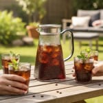 VAMA Square PC Jug with SS Lid - 1500ml | Dual Pour Design (Wide Flow & Strainer) | Single pc Box Packing — view 3