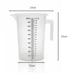 Virgin Plastic Jugs with Measurements + Lid — view 2