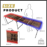 Beer Pong Table with LED Lights - Foldable | Portable | Adjustable Height — view 2