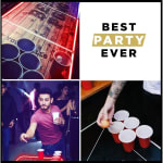 Beer Pong Table with LED Lights - Foldable | Portable | Adjustable Height — view 3