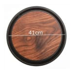 Anti Skid Tray - Heavy | Round | Wooden Finish with Side Ears | 16" — view 2