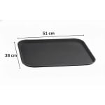 Anti Skid Tray - Regular | Rectangle | Black | 15 x 20" — view 2