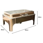 Chafing Dish Rectangle 9L with Gel Based Heating + Transparent Lid + Hydraulic Soft Close (GN Pan of 65mm) — view 2
