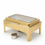 Chafing Dish Rectangle 9L with Gel Based Heating + Transparent Lid + Hydraulic Soft Close (GN Pan of 65mm) — view 6