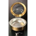 Chafing Dish Round 6L with Gel Based Heating + Transparent Lid + Hydraulic Soft Close (1 GN Pan of 65mm) — view 5