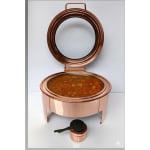Chafing Dish Round 6L with Gel Based Heating + Transparent Lid + Hydraulic Soft Close (1 GN Pan of 65mm) — view 3