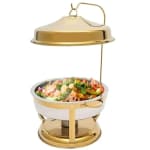 Chafing Dish Round Golden with Gel Based Heating - Hanging Model (1 GN Pan of 65mm) — view 3
