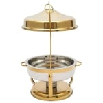 Chafing Dish Round Golden with Gel Based Heating - Hanging Model (1 GN Pan of 65mm) — view 6