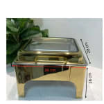 Chafing Dish Square 6L with Gel Based Heating + Transparent Lid + Hydraulic Soft Close (1 GN Pan of 2/3 65mm) — view 2