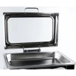 Digital Chafing Dish Rectangle 9L with Inbuilt Heater + Transparent Lid + Hydraulic Soft Close (1 GN Pans of 1/1 65mm) — view 5