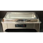 Digital Chafing Dish Rectangle 9L with Inbuilt Heater + Transparent Lid + Hydraulic Soft Close (1 GN Pans of 1/1 65mm) — view 10