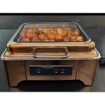 Digital Chafing Dish Square 6L with Inbuilt Heater + Transparent Lid + Hydraulic Soft Close (1 GN Pan of 2/3 65mm) — view 3