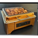 Digital Chafing Dish Square 6L with Inbuilt Heater + Transparent Lid + Hydraulic Soft Close (1 GN Pan of 2/3 65mm) — view 4