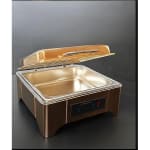 Digital Chafing Dish Square 6L with Inbuilt Heater + Transparent Lid + Hydraulic Soft Close (1 GN Pan of 2/3 65mm) — view 6