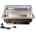 Electric Chafing Dish - Rectangle with PC Roll Top Lid — view 4