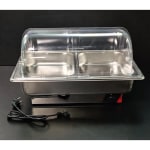 Electric Chafing Dish - Rectangle with PC Roll Top Lid — view 5