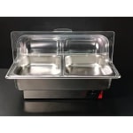 Electric Chafing Dish - Rectangle with PC Roll Top Lid — view 7
