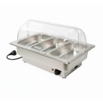 Electric Chafing Dish - Rectangle with PC Roll Top Lid — view 1