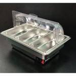 Electric Chafing Dish - Rectangle with PC Roll Top Lid — view 5