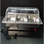 Electric Chafing Dish - Rectangle with PC Roll Top Lid — view 6