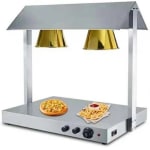 Electric Food Lamp Warmer - Double Head | Top + Bottom Heating — view 3