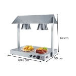 Electric Food Lamp Warmer - Double Head | Top + Bottom Heating — view 2