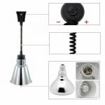 Electric Food Lamp Warmer - V Shaped Hanging Model — view 6