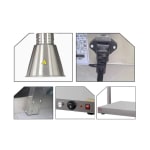 Electric Food Lamp Warmer - Single Head | Top + Bottom Heating — view 9